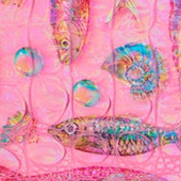 BRAHMIN Pink Sardine Crossbody Limited Edition glossy Melbourne croc embossed - Picture 7 of 9